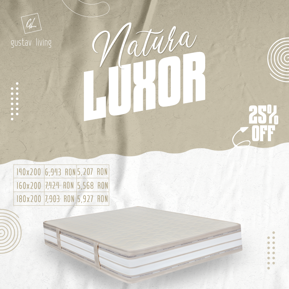 Saltea Bien Dormir Natura Luxor, ortopedica, material natural, arcuri pocket spring